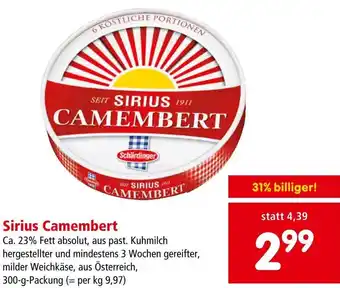 Interspar Sirius Camembert Angebot