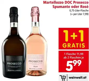Interspar Martellozzo DOC Prosecco Spumante oder Rosé Angebot