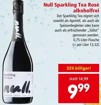 Interspar Null Sparkling Tea Rosé alkoholfrei Angebot