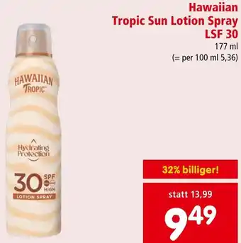 Interspar Hawaiian Tropic Sun Lotion Spray LSF 30 Angebot