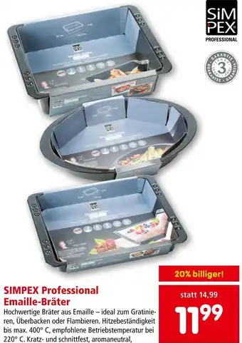 Interspar SIMPEX Professional Emaille-Bräter Angebot