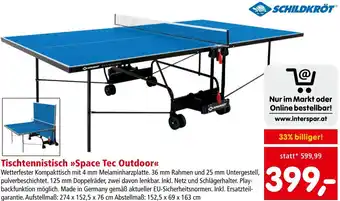 Interspar Tischtennistisch Space Tec Outdoor Angebot