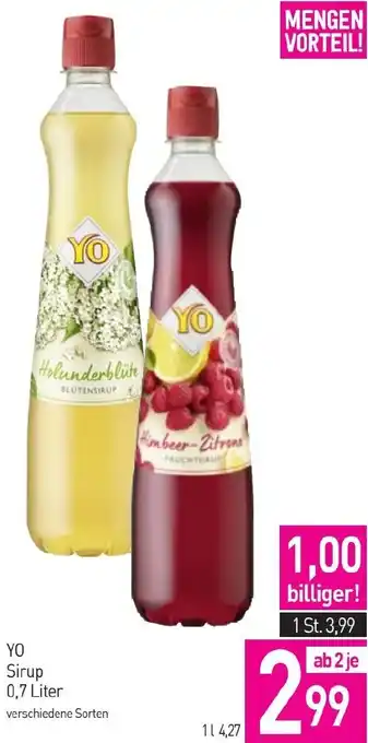 Sutterlüty YO Sirup 0,7 Liter Angebot