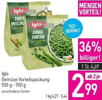 Sutterlüty Iglo Gemüse Vorteilspackung 550 g - 700 g Angebot