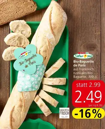 Spar Bio-Baguette de Paris Angebot