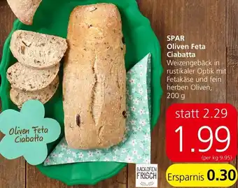 Spar SPAR Oliven Feta Ciabatta Angebot