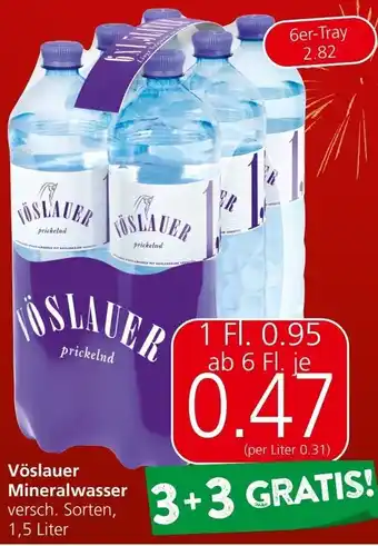 Spar Vöslauer Mineralwasser Angebot