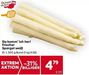 Billa Da komm ich her! frischer Spargel weiß Angebot