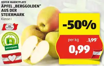 Hofer ÄPFEL BERGGOLDEN AUS DER STEIERMARK Angebot