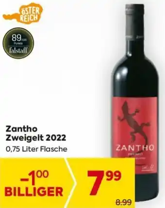 Billa Zantho Zweigelt 2022 Angebot