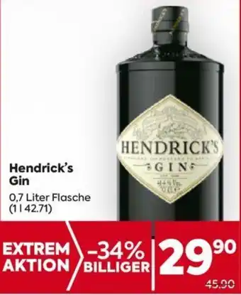 Billa Hendrick's Gin Angebot