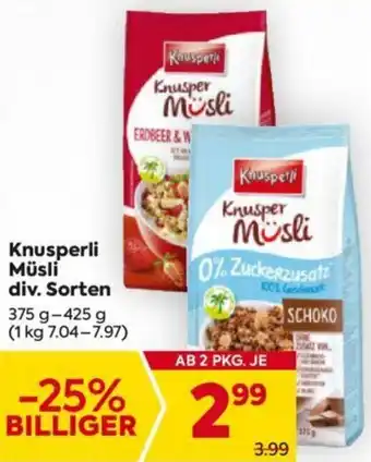 Billa Knusperli Müsli Angebot