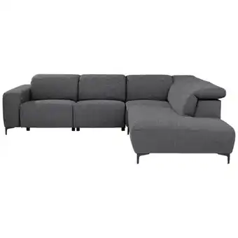 XXXLutz Ecksofa in Flachgewebe Dunkelgrau Angebot