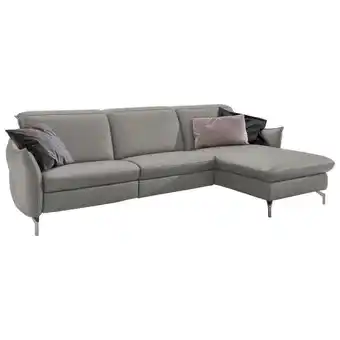 XXXLutz Ecksofa in Chenille Grau, Weiß Angebot