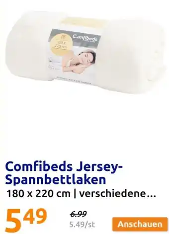 Action Comfibeds Jersey- Spannbettlaken Angebot