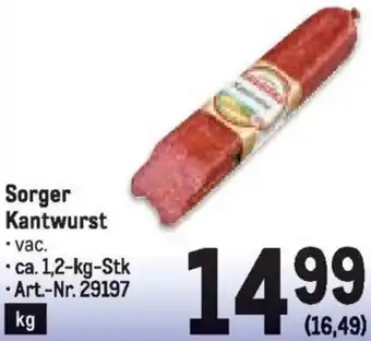 Metro Sorger Kantwurst Angebot