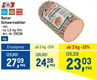 Metro Reiter Schwarzwälder Angebot