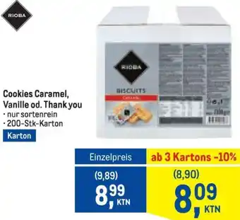 Metro Cookies Caramel, Vanille od. Thank you Angebot