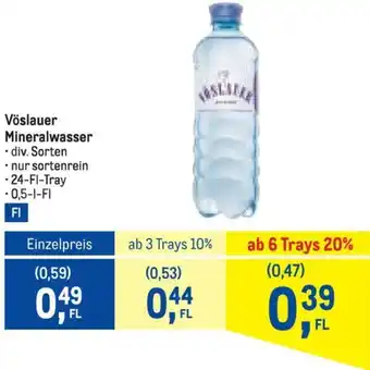 Metro Vöslauer Mineralwasser Angebot