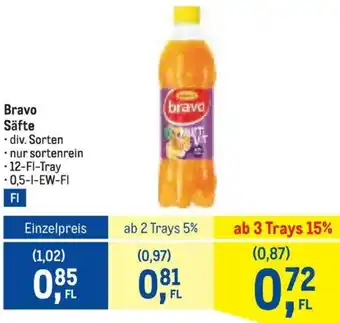 Metro Bravo Säfte Angebot