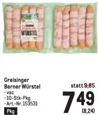 Metro Greisinger Berner Würstel Angebot