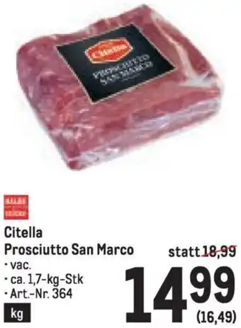 Metro Citella Prosciutto San Marco Angebot