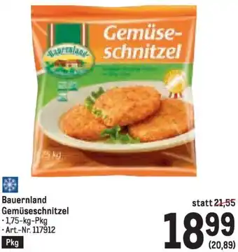Metro Bauernland Gemüseschnitzel Angebot