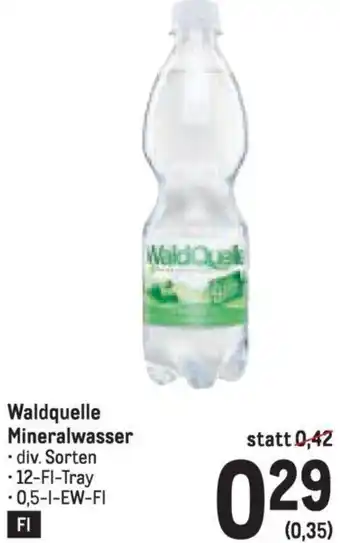 Metro Waldquelle Mineralwasser Angebot