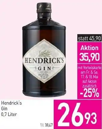 Sutterlüty Hendrick's Gin 0,7 Liter Angebot