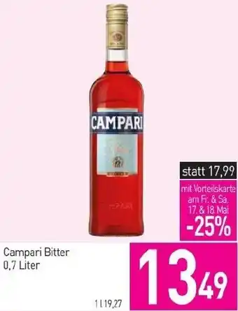 Sutterlüty Campari Bitter 0,7 Liter Angebot