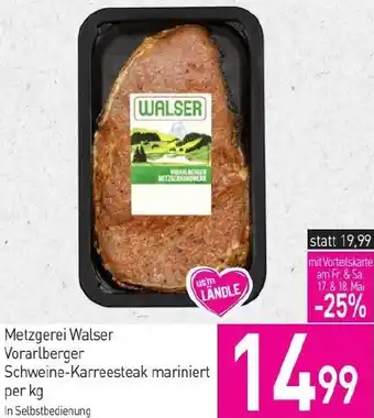 Sutterlüty Metzgerei Walser Vorarlberger Schweine-Karreesteak mariniert Angebot