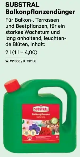 Lagerhaus SUBSTRAL Balkonpflanzendünger Angebot