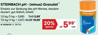 Lagerhaus STEINBACH PH - (minus) Granulat Angebot