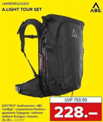 Hervis LAWINENRUCKSACK A.LIGHT TOUR SET Angebot