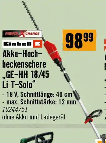 Akku-Hoch- heckenschere GE-HH 18/45 Li T-Solo