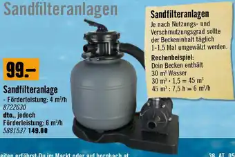 Hornbach Sandfilteranlage Angebot