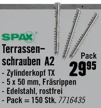 Hornbach Terrassen- schrauben A2 Angebot