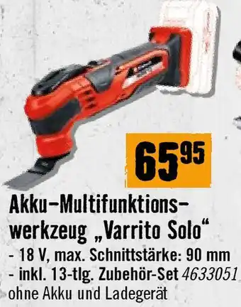 Hornbach Akku-Multifunktions- werkzeug Varrito Solo Angebot