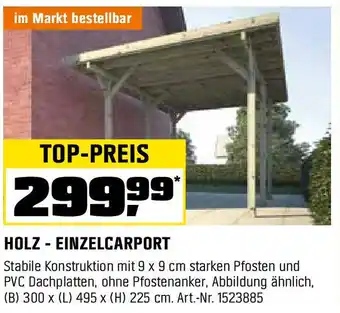 OBI HOLZ - EINZELCARPORT Angebot