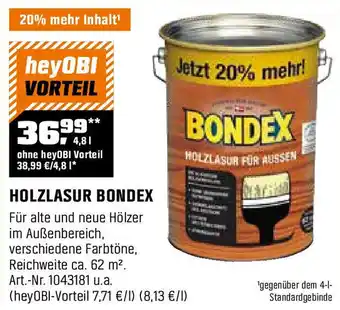 OBI HOLZLASUR BONDEX Angebot