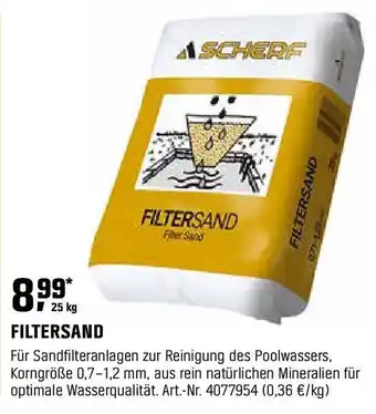 OBI FILTERSAND Angebot