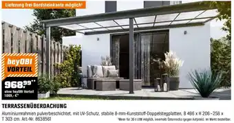 OBI TERRASSENÜBERDACHUNG Angebot