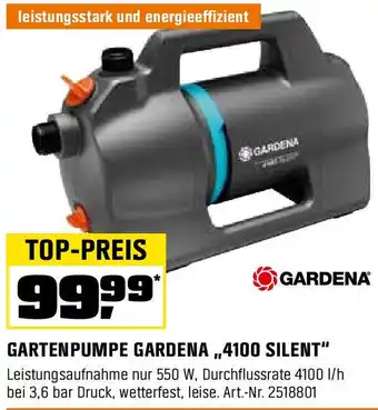 OBI GARTENPUMPE GARDENA 4100 SILENT Angebot