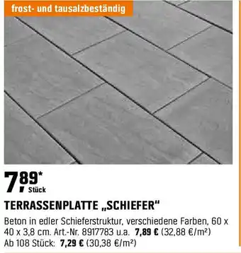 OBI TERRASSENPLATTE SCHIEFER Angebot