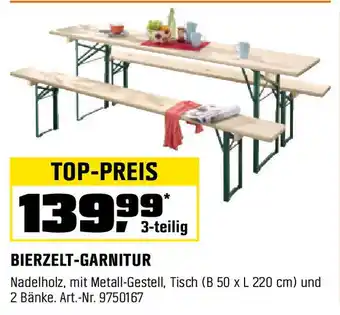 OBI BIERZELT-GARNITUR Angebot