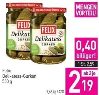 Sutterlüty Felix Delikatess-Gurken 550 g Angebot