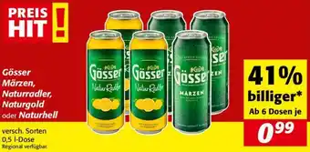 Nah&Frisch Gösser Märzen, Naturradler, Naturgold oder Naturhell 0.5 l Angebot