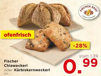 Unimarkt Fischer Chiaweckerl oder Kürbiskernweckerl Angebot