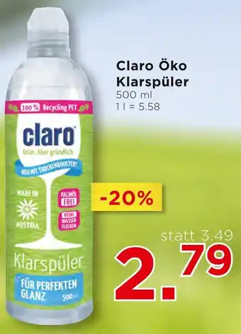 Unimarkt Claro Öko Klarspüler 500ml Angebot