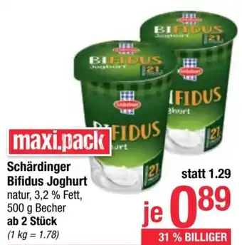 Maximarkt Schärdinger Bifidus Joghurt 500g Angebot